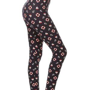 Buttery Soft Nautical Plus Size Leggings